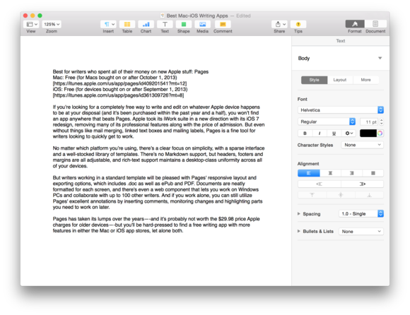 free writing editing software for mac
